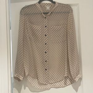 Club Monaco silk button down blouse